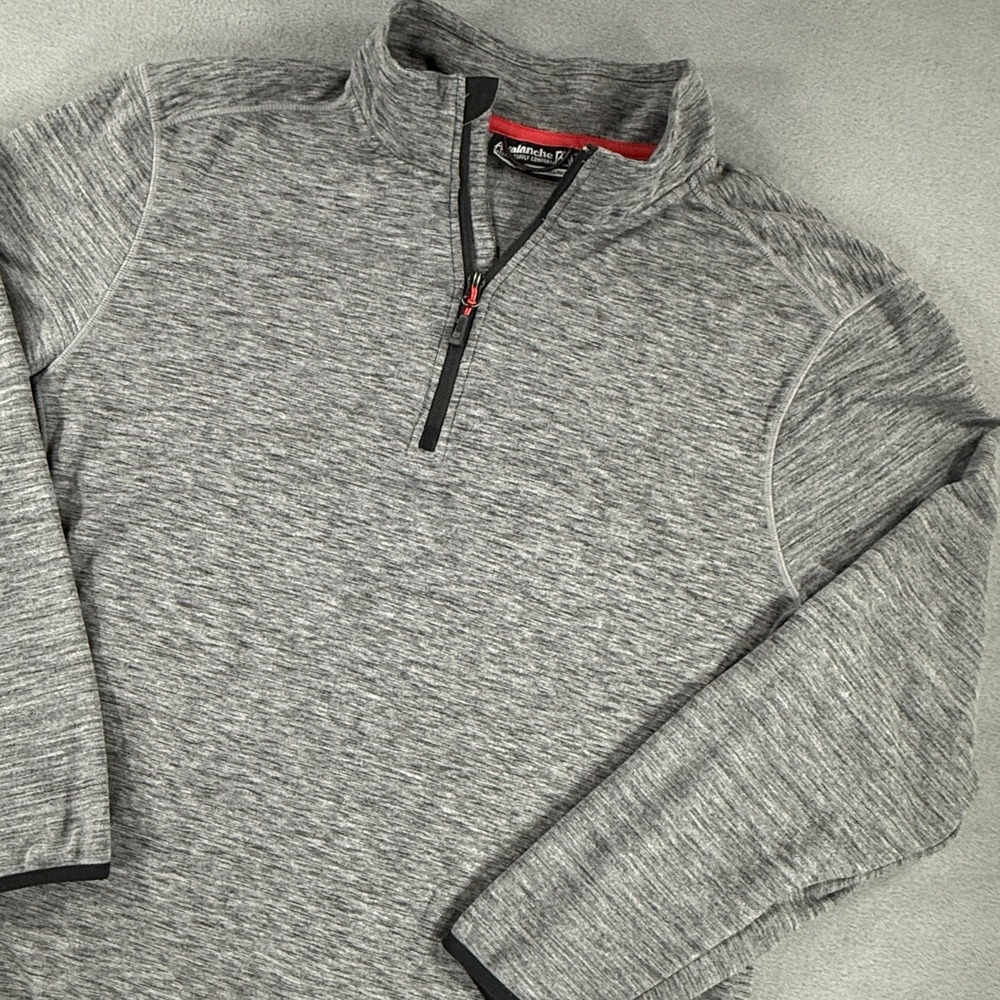 Avalanche Men's XL Gray Quarter Zip Top Stand Up Pullover Hiking Outdoors